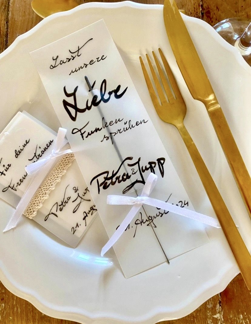 Hochzeitslocation: Kalligraphie Beispiel - Kleines Backhaus