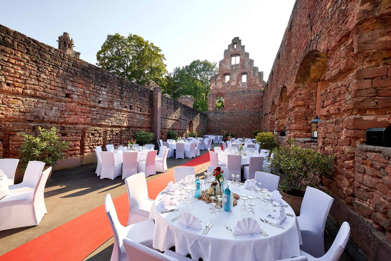 KONRAD2 auf der Klosterruine Limburg Informazioni sulle sale da ballo Refettorio