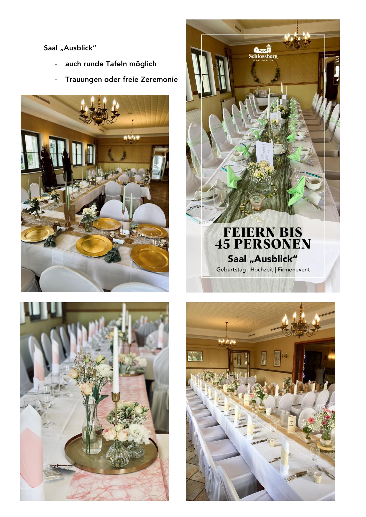 Schlossberg Eventlocation Informazioni sulle sale da ballo Sala "Outlook"