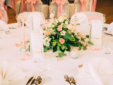 Hochzeit: Gedeckter Tisch - Kurhaus Bad Krozingen