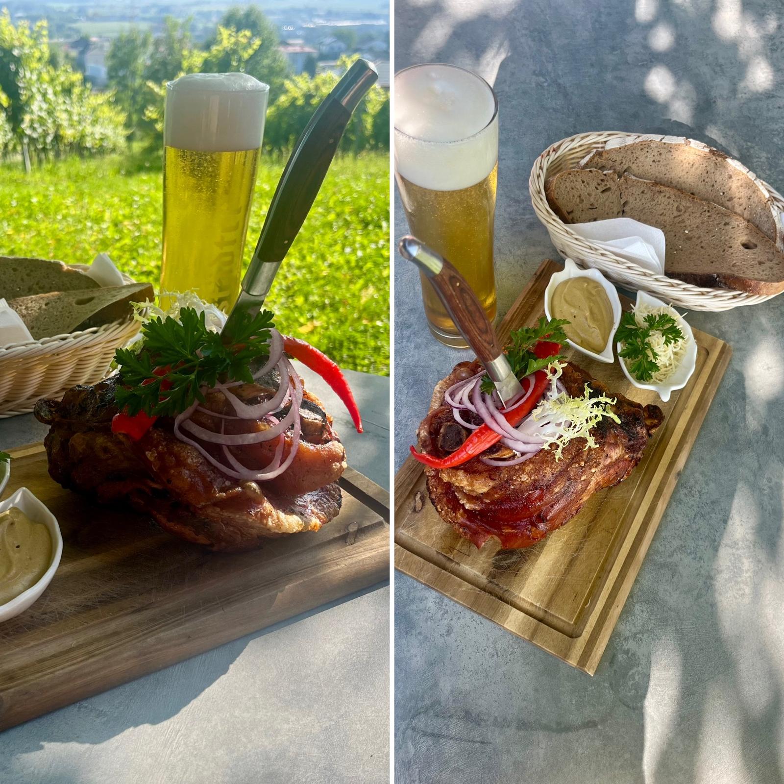 Hochzeitslocation: Wir grillen Händl und Stelzen selber! - Die Buschenschank