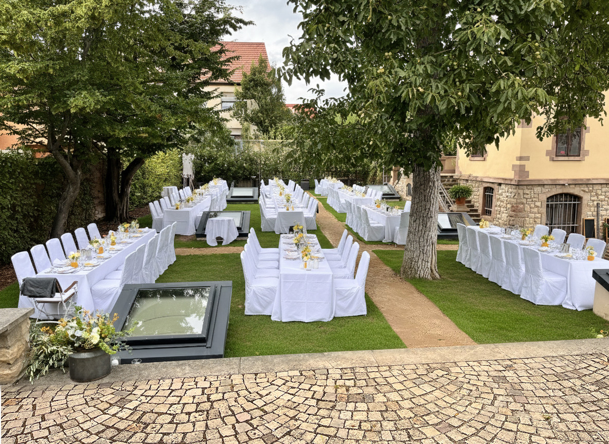 Hochzeitslocation: Hochzeitsfeier im Weingarten - Gut Leben am Morstein