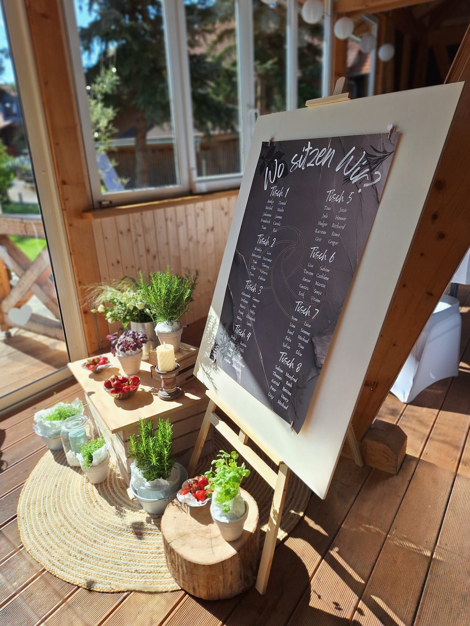 Hochzeit: Deko im Eingangsbereich - Landkulturhof Glücksbringer