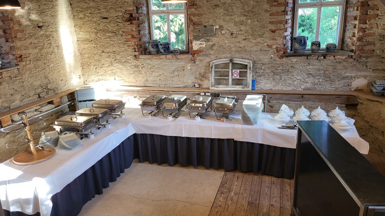 Hochzeitslocation: Buffet im OG (Nutzungsbeispiel) - Landhausgarten Bunzmann