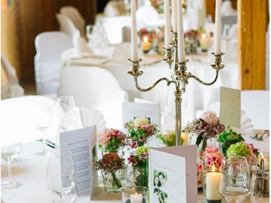 Hochzeit: Hochzeit 20.06.2015
Tischgedeck - Gasthof Wösner