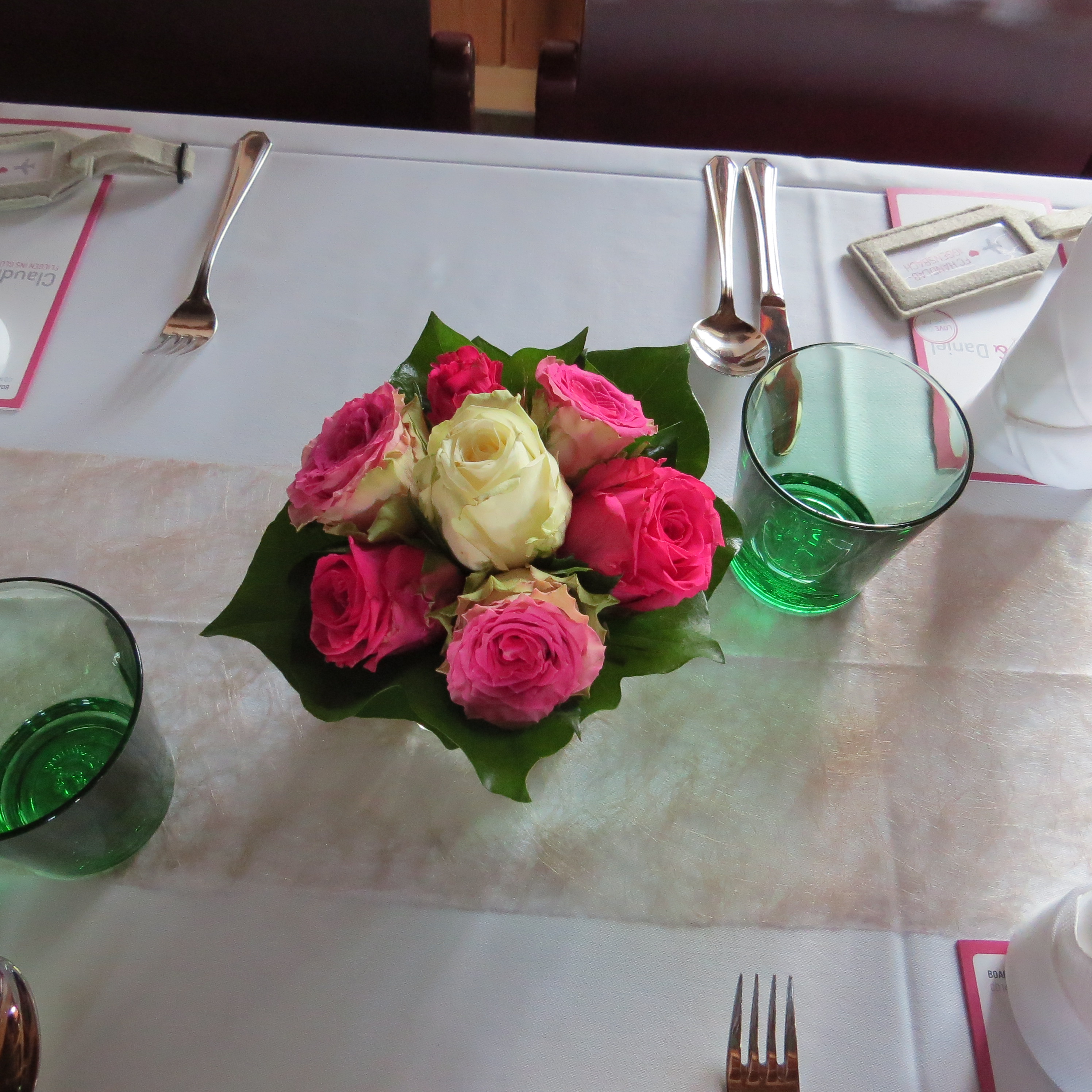 Hochzeit: Tischschmuck Hochzeit 20.06.2014 - Gasthof Wösner