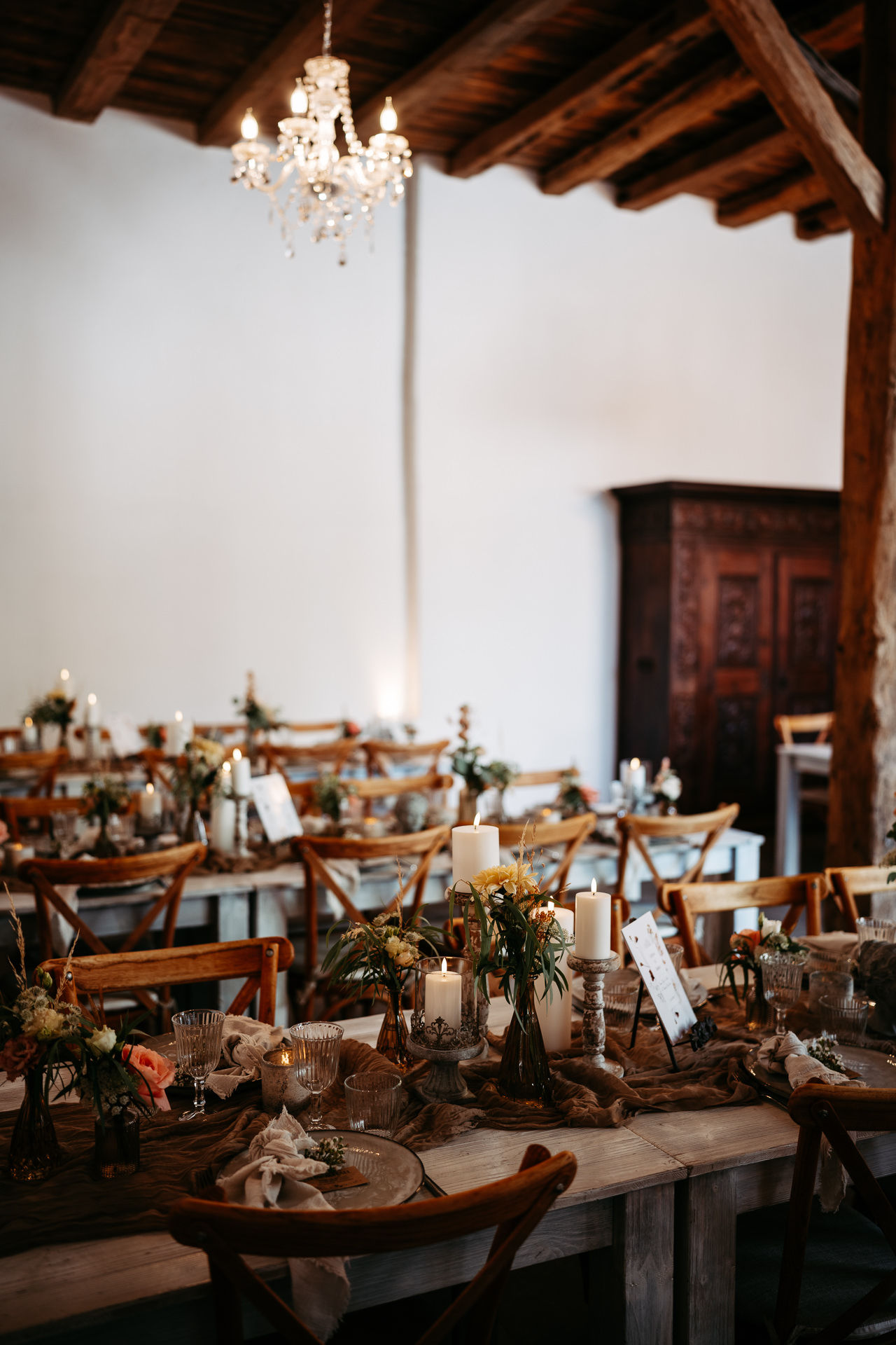 Hochzeit: Dekorierte Festscheune Imsweiler Mühle - Imsweiler Mühle