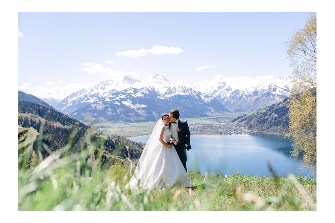 Hochzeit: Fotoshooting mit Blick auf den Zeller See und das Kitzsteinhorn - Schloss Prielau Hotel & Restaurants