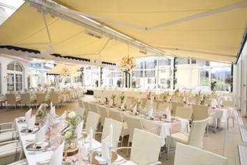 Hochzeit: Wintergarten für bis zu 150 Pers. mit Bestuhlung nach Wunsch! - Schlosshotel Lacknerhof****S Flachau