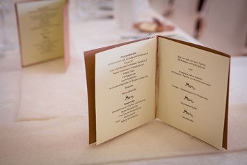 Hochzeit: Menüs passend zur Dekoration - Hotel Sonnenburg