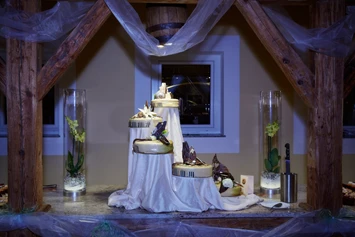 Hochzeit: Hochzeitstorte auf der Steinbar - Eventgasthof Feichthub