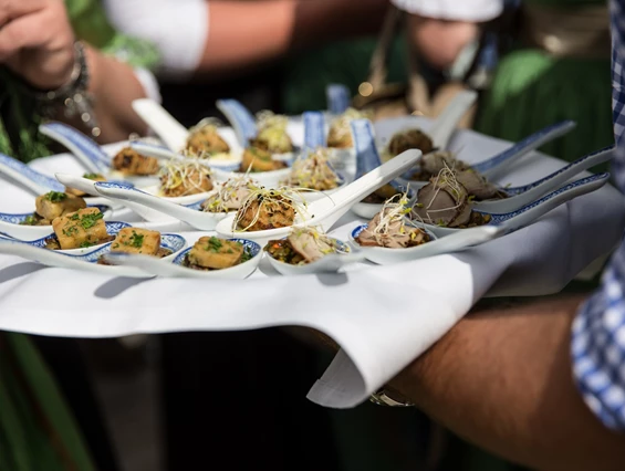 Hochzeitslocation: Fingerfood von traditionell bis exquisit. - Rud-Alpe