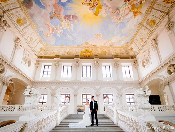 Hochzeit: Festtreppe. - Benediktinerstift Göttweig
