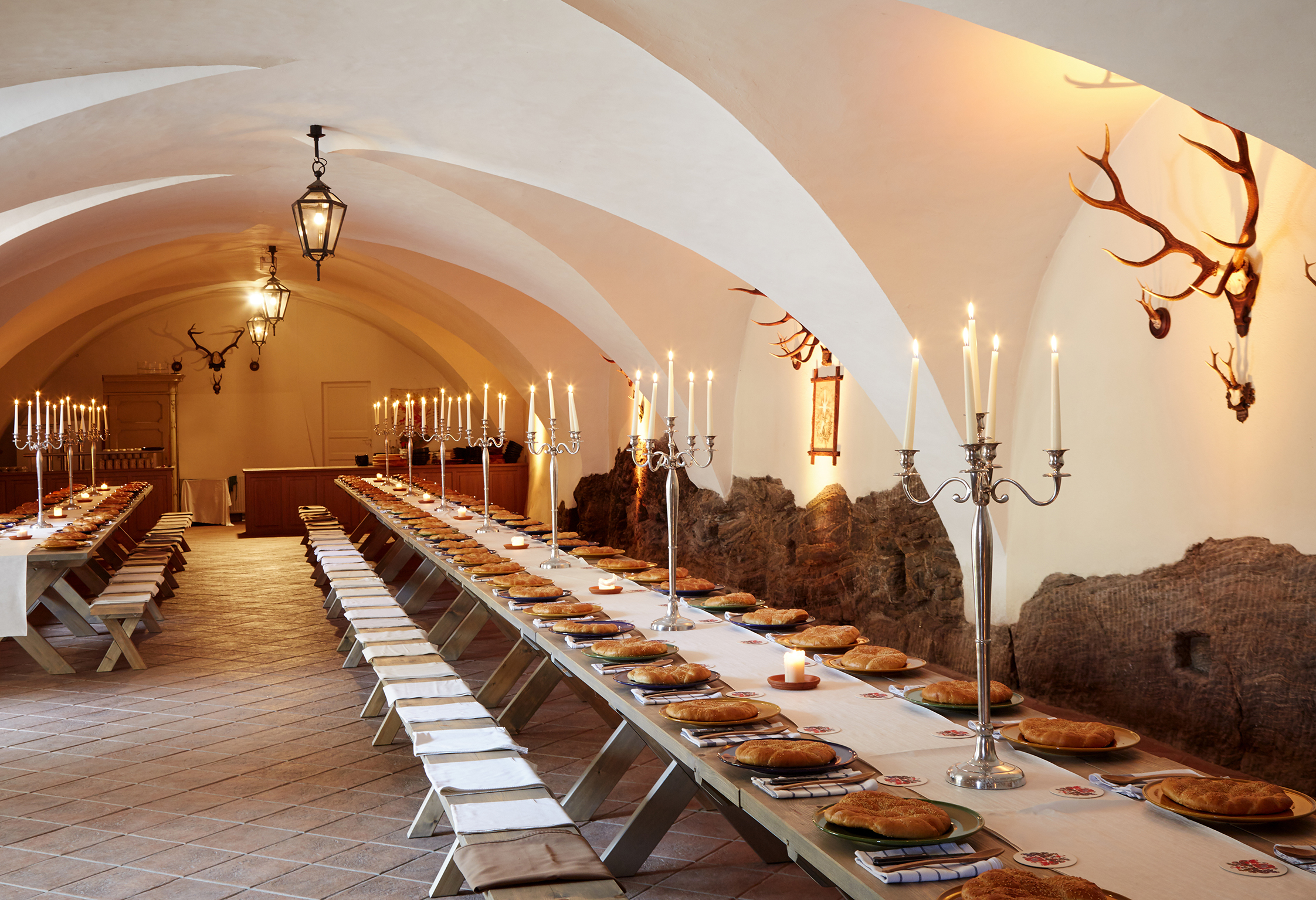 Renaissanceschloss Rosenburg Information about the banquet halls Vaulted Hall