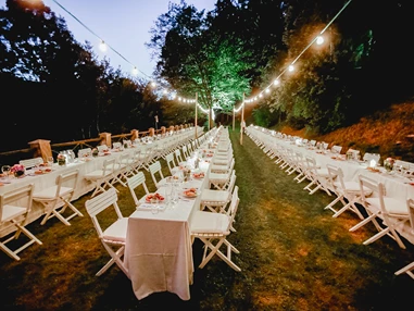 Hochzeitslocation: Terrasse an der Veranda - Schloss Pernegg