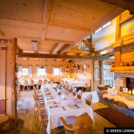 Hochzeit: Die Latschenhütte bietet Platz für bis zu 200 Personen.
Foto © greenlemon.at - Latschenhütte
