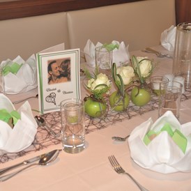 Hochzeit: Die Tischdeko richtet sich ganz nach eurem Geschmack. - Kesselgrubs Ferienwelt