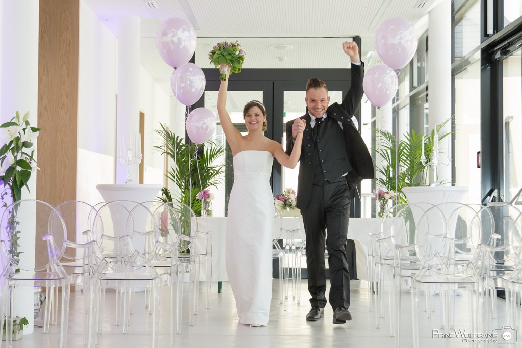 Hochzeit: Das lichtdurchflutete Foyer vom BRUNO eignet sich ideal für den Sektempfang. - Bruno
