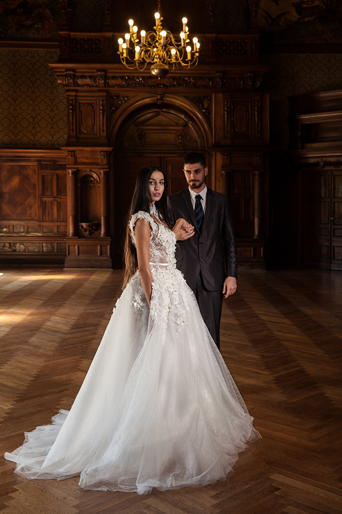 Matrimonio - Reichenbach (Saale-Holzland-Kreis) - Shooting der neuen Brautkleidcollection des Designers Aziz Harbak (azizfashiondesign.com) aus Jena auf dem Neuen Jagdschloss Hummelshain. - Neues Jagdschloss Hummelshain