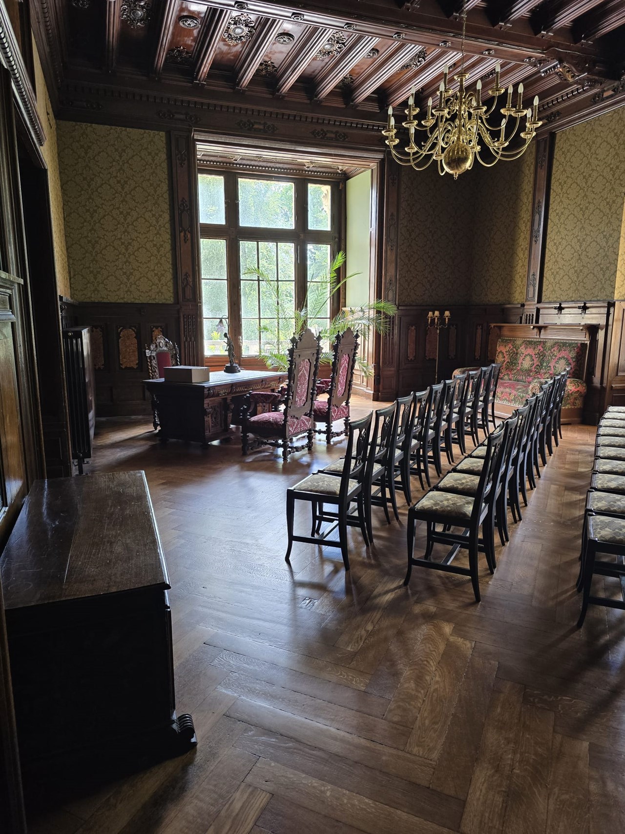 Neues Jagdschloss Hummelshain Angaben zu den Festsälen Empfangssaal des Herzogs