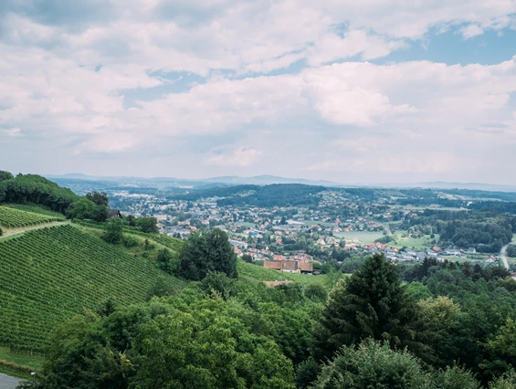 Hochzeitslocation: Diesen Weitblick für das Eheglück könnt ihr von der Burg Deutschlandsberg genießen. - Burg Deutschlandsberg