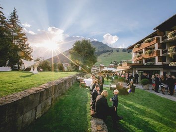 Der Berghof in Lech Angaben zu den Festsälen Garten