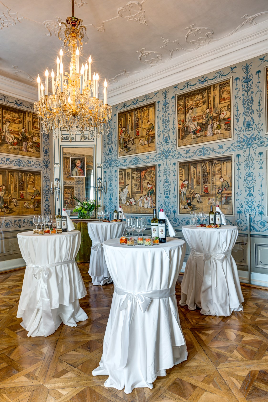 Hochzeit: Stehempfang im kleinen chinesischen Salon - Schloss Esterházy