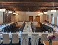 Hochzeit: Der große Festsaal bietet Platz für 100 Hochzeitsgäste. - Kienbauerhof