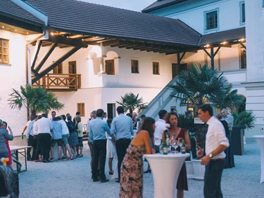 Hochzeit: Der Innenhof des Schloss Stauff in Oberösterreich. - Schloss Stauff