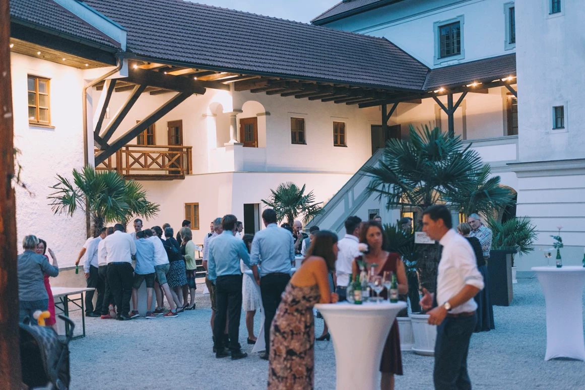 Hochzeit: Der Innenhof des Schloss Stauff in Oberösterreich. - Schloss Stauff