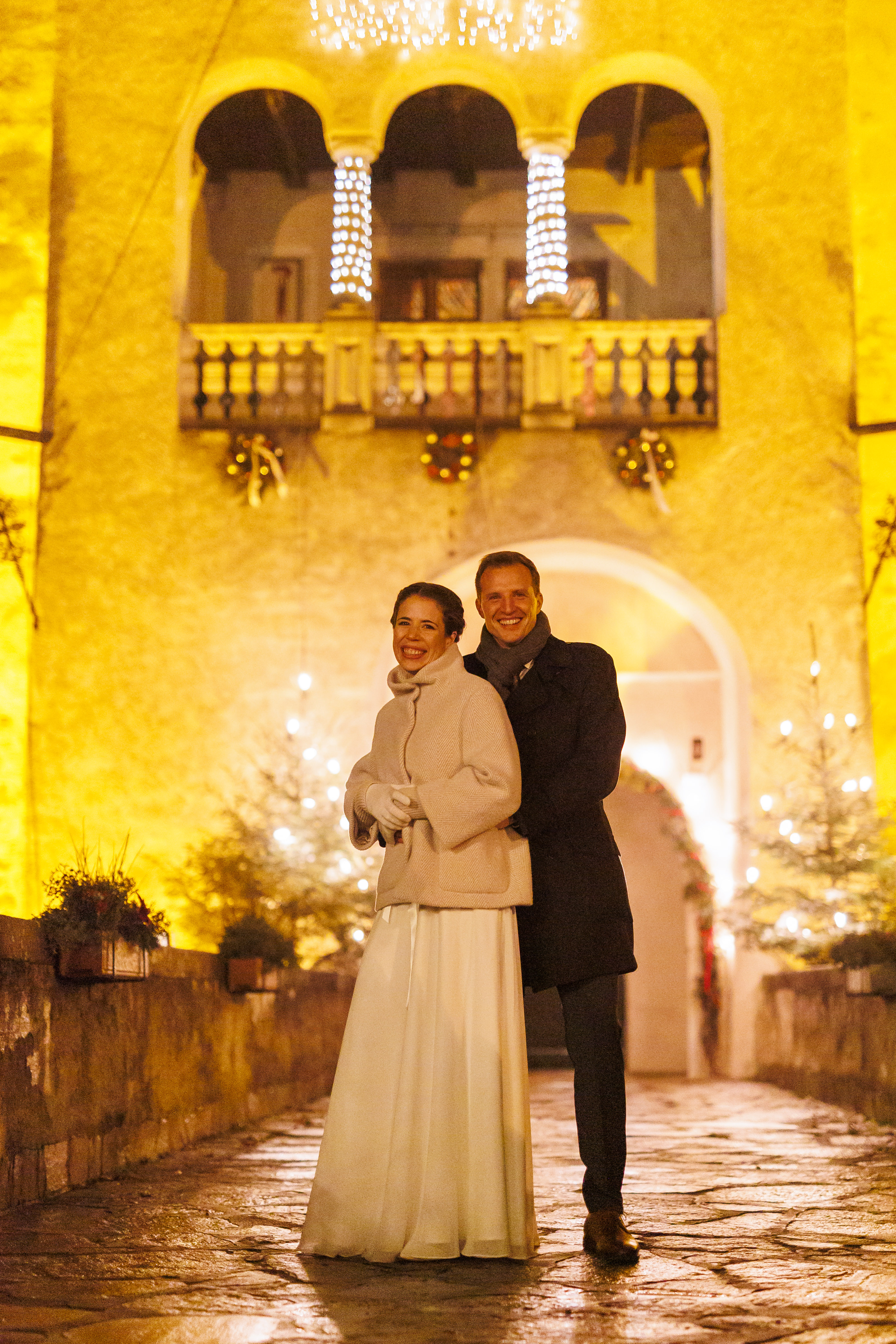 Hochzeit: Brautpaar Schloss Ottenstein Winter - Schloss Ottenstein