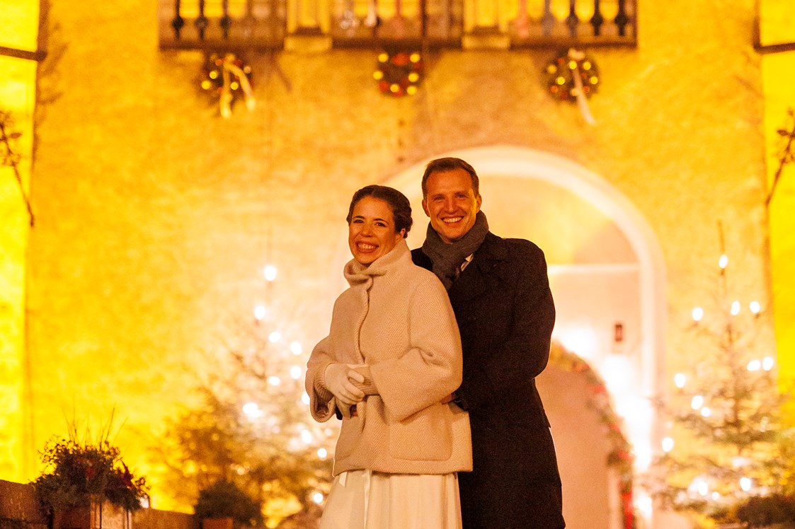 Hochzeit: Brautpaar Schloss Ottenstein Winter - Schloss Ottenstein